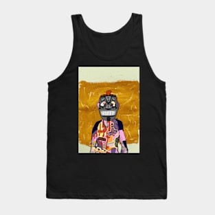 Zulu King NFT - Mystical Royalty: African Character with Enchanting Mask Tank Top